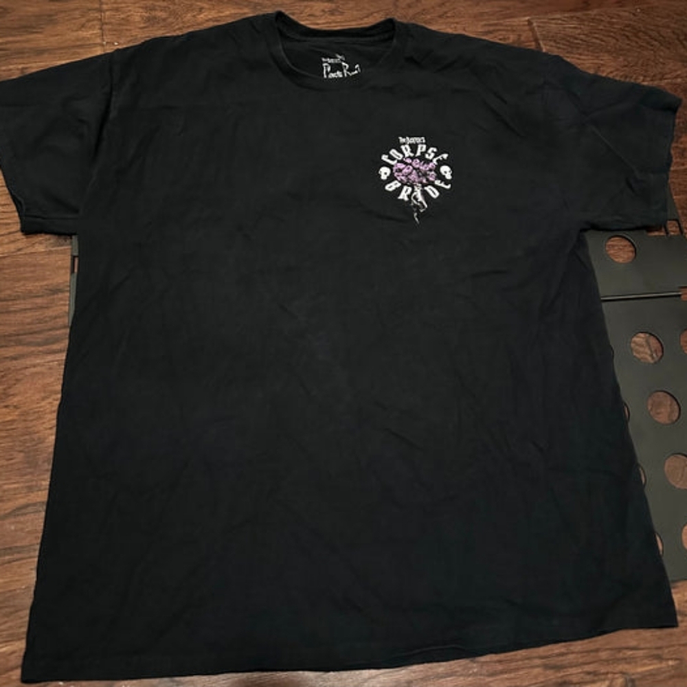 Disneys Tim Burton The Nightmare Before Christmas Corpse Bride Black T-Shirt - X